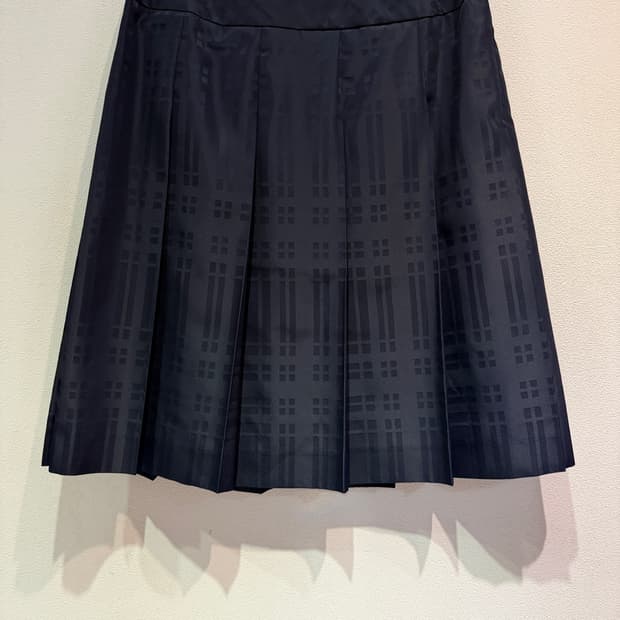 Old England Jacquard Skirt Navy (27.5)