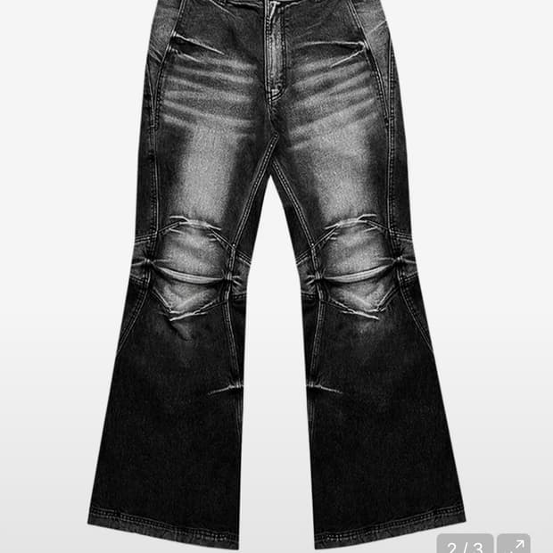 비엘알 더블 요크 바이커 플레어 진 S blr