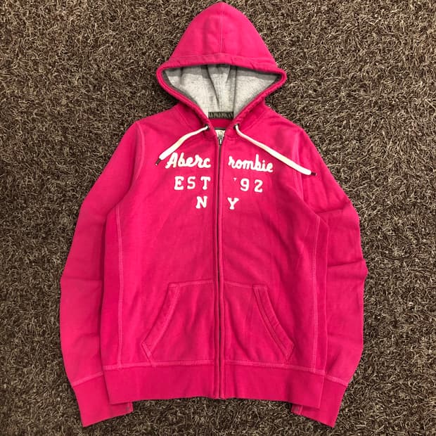아베크롬비 핑크 후드집업