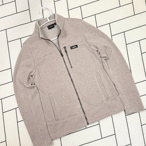 여성 90 S / 내셔널지오그래픽 후리스 집업 베이지