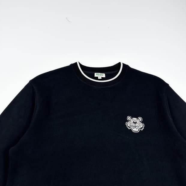 겐조 타이거 자수 블랙 크루넥 맨투맨 (S)
