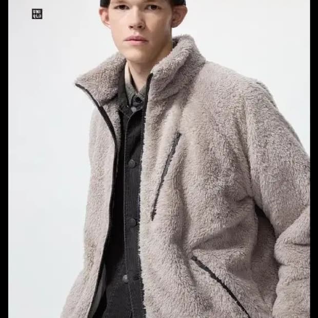 (XXL) 유니클로 니들스 후리스 풀집 재킷 베이지
