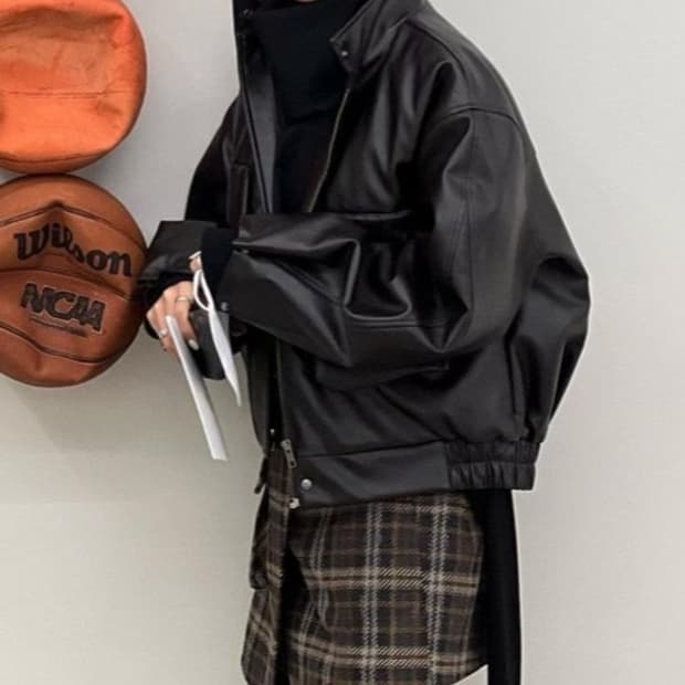 에핑글러 레더 봄버 자켓 