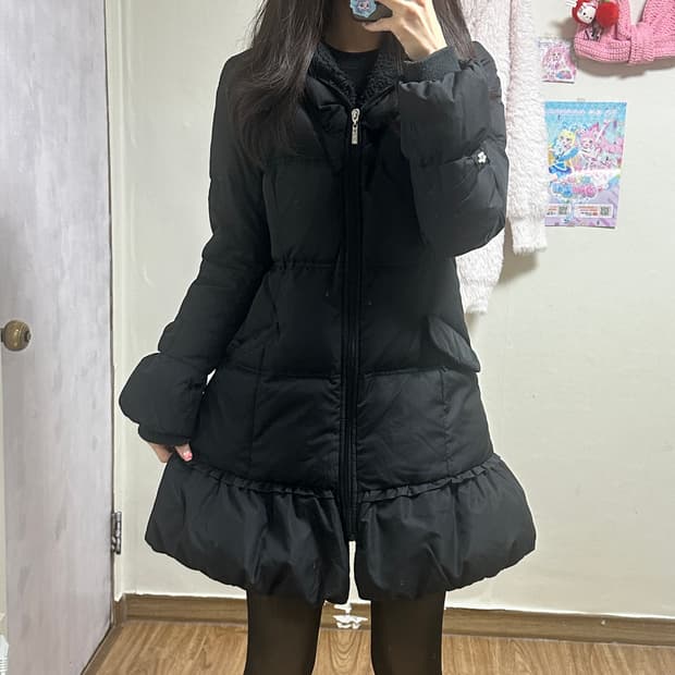 빈티지 리본 패딩 코트 히메갸루 로걀 라떼 달천깔 리즈리사깔 헤이세이 