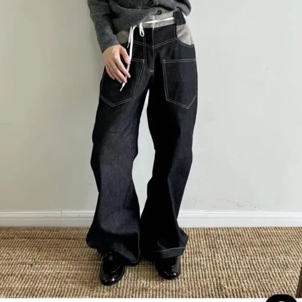 새상품)비엑세스 바지 (데님)