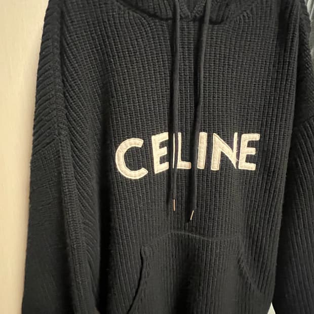 (정품) 셀린느 리브드 울 후드 스웨터 xs(100-105)