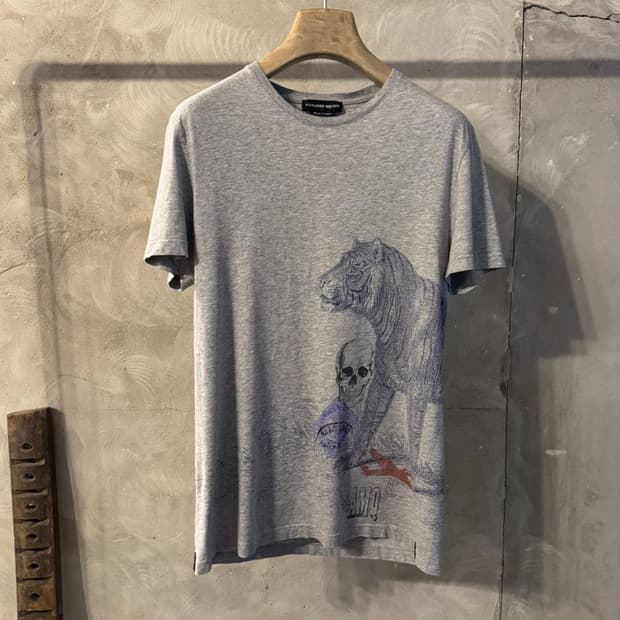 알렉산더 맥퀸 그래픽 티셔츠 슬림100
