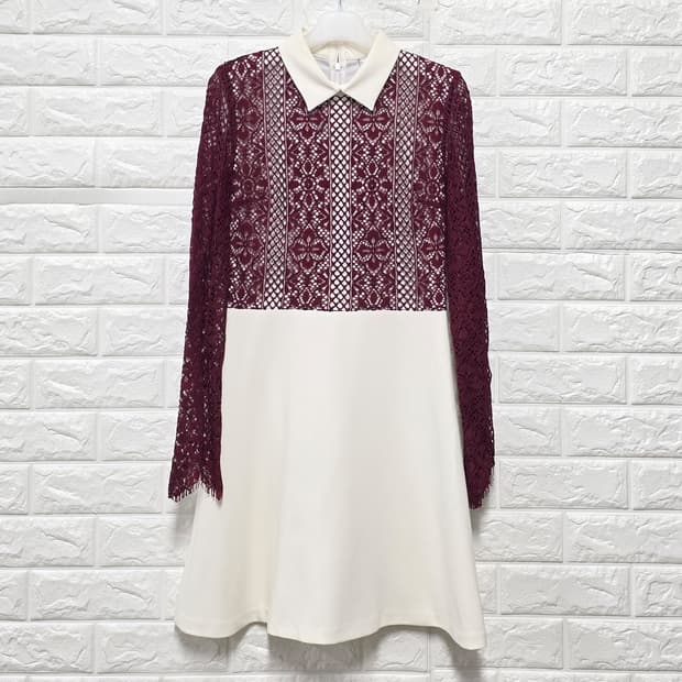 산드로 sandro 파리 레이스 카라 원피스 S