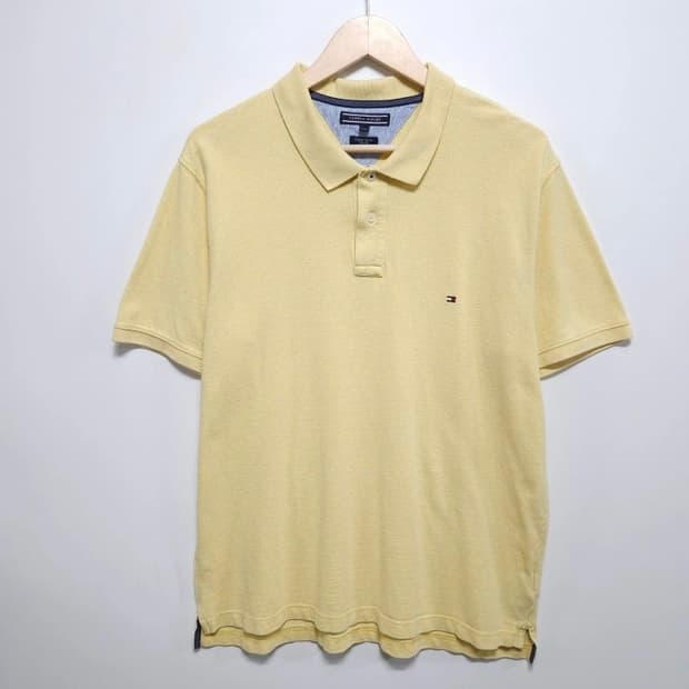 2XL TOMMY 타미힐피거 피케 반팔 티셔츠 옐로우