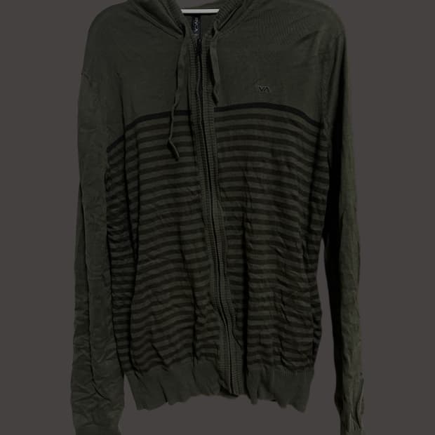 빈티지 RVCA 루카 스트라이프 후드 집업