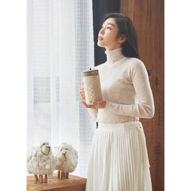 마쥬 maje 언발 플리츠 스커트