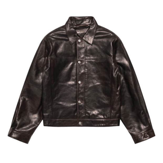 XL) 스투시 레더 트러커 브라운 판매및 교환