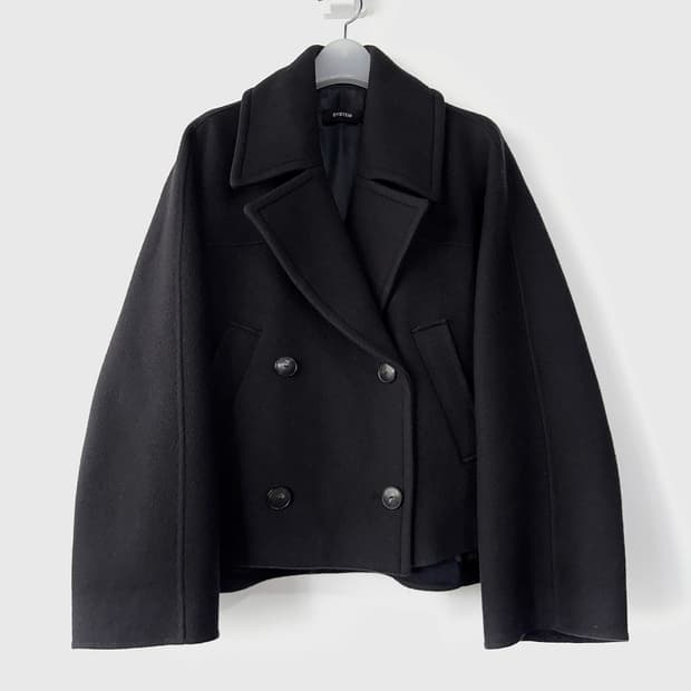 시스템 울 캐시미어 하프 코트