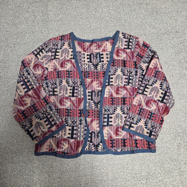 Japan Vintage 자가드 나바호 자켓 S-M