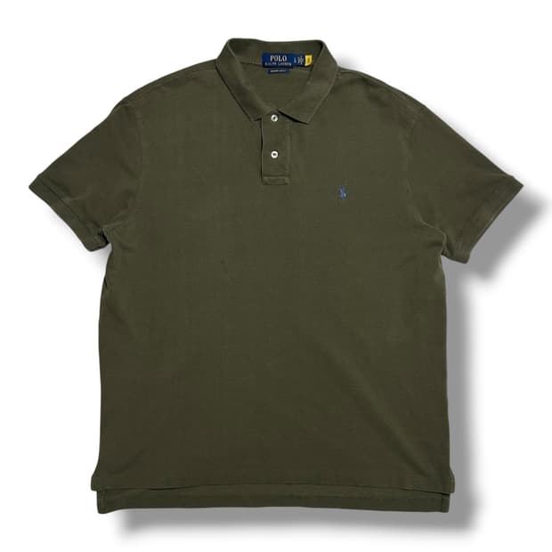 Polo Ralph Lauren 정품인증 브라운 카라 반팔티