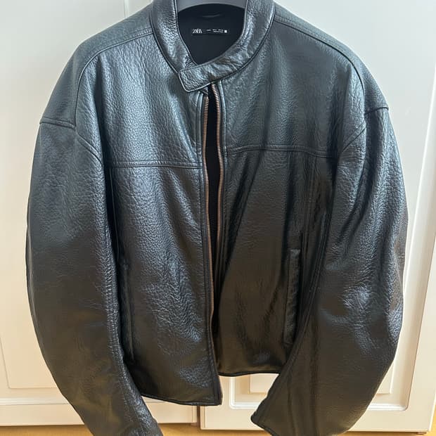 자라 레더자켓 L