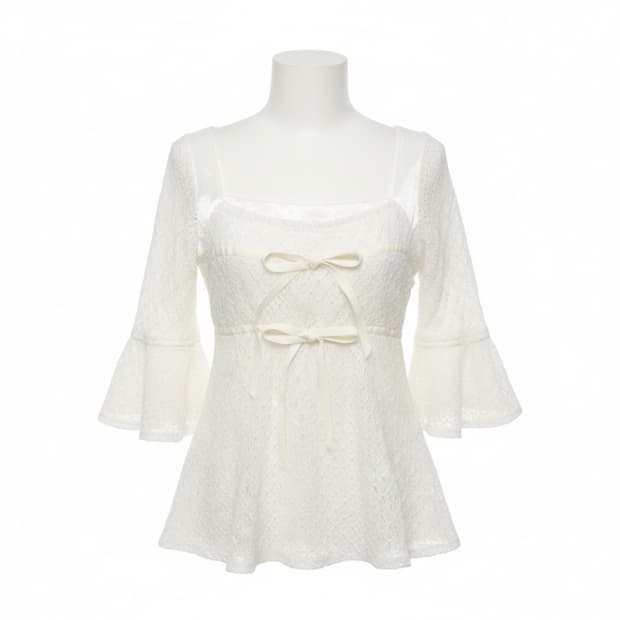 ⋆°•☁︎⋆ 폭닥 리즈리사 히메 갸루❤︎라떼 갸루 니트 탑 🧸🍦