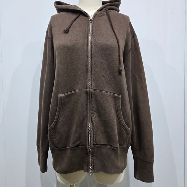 루프 휠러 브라운 후드 집업 오버핏 Free