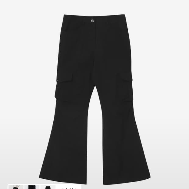 미세키서울 Pocket cargo bootscut pants BLACK1