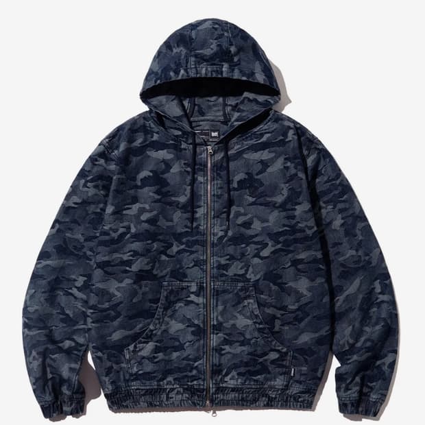 브라운브레스 JACQUARD DENIM JACKET 카모 후드집업