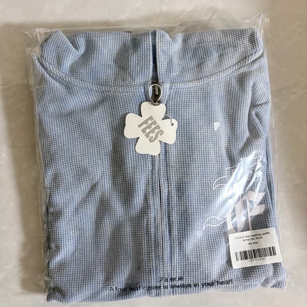 새상품 샵페어리 와플 블루 후드집업