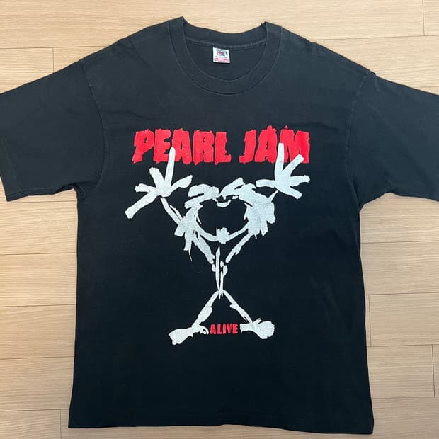 [L] 90s 빈티지 펄잼 PEARL JAM Alive 밴드 티셔츠