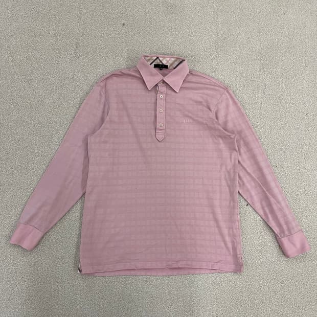 [95] 닥스 체크 긴팔 카라 티셔츠 0119M1