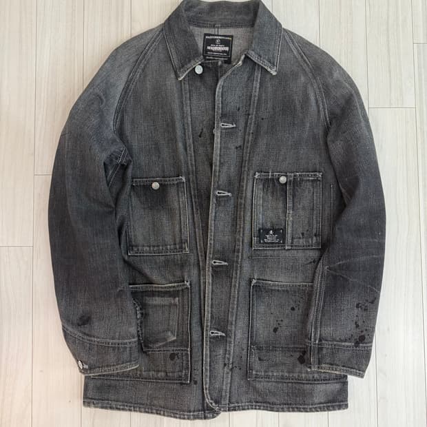 네이버후드 데미지드 데님 자켓 M사이즈