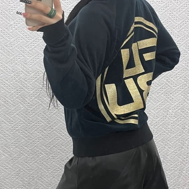 푸부 FUBU 스트릿 레트로 펑크 빅로고 기모 후드집업 L C10218