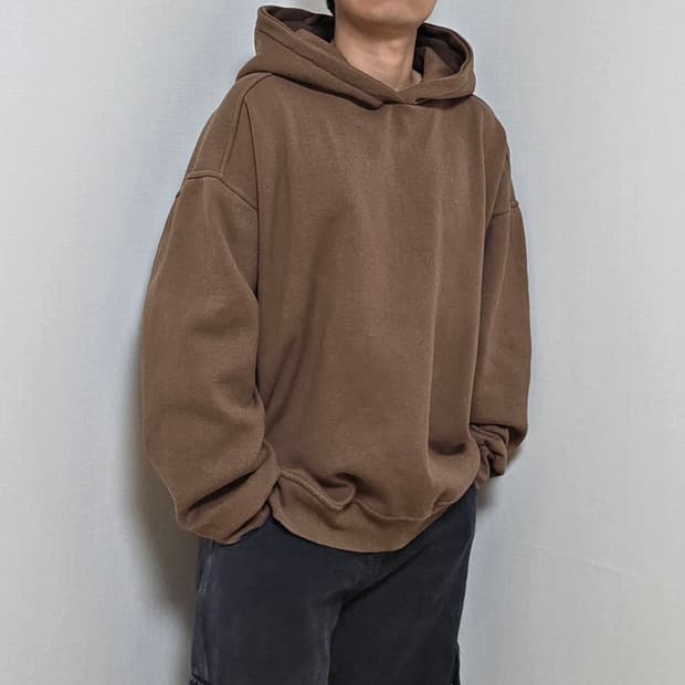 왕모자 후드티 빅 후드 후드티 무지 후드티 기모 후드티 오버핏 후드티