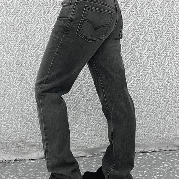 리바이스 504K 빈티지 워싱 흑청 데님팬츠 31인치 C07028