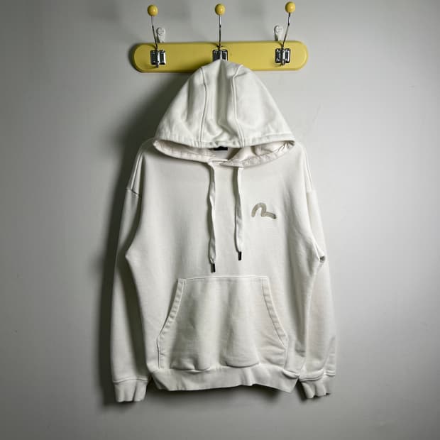 Evisu 에비수 화이트 후드티 M