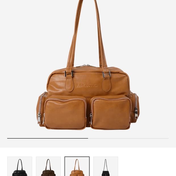 아노에틱 클래식 아웃포켓 숄더 백 카라멜 / 정가 225,000