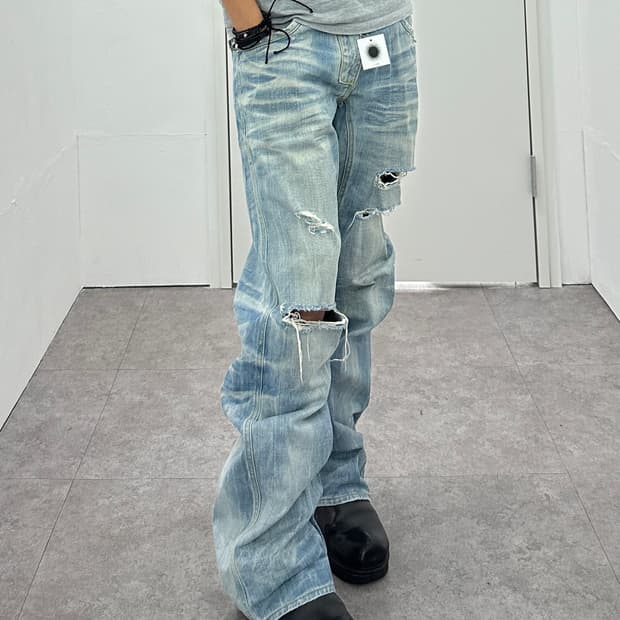 Easy Riders 00s destroyed flare denim pa