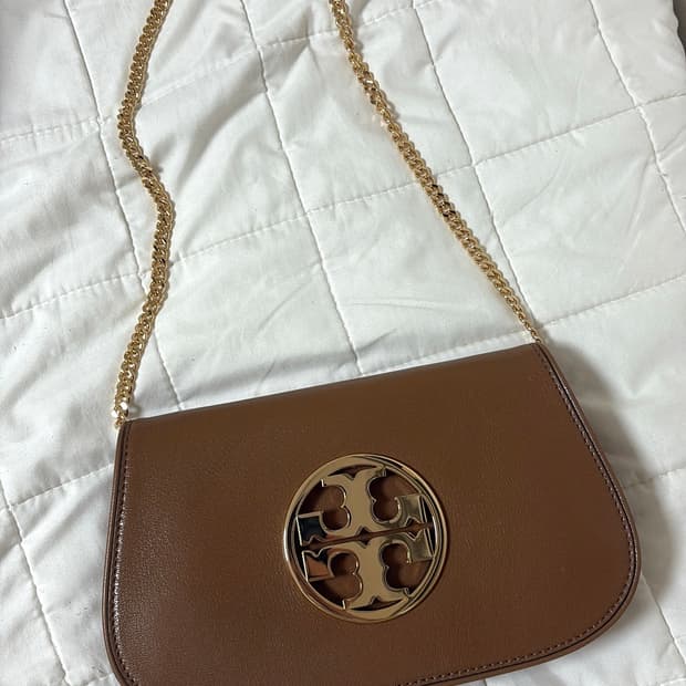 고급 토리버치 브라운색상 체인숄더백