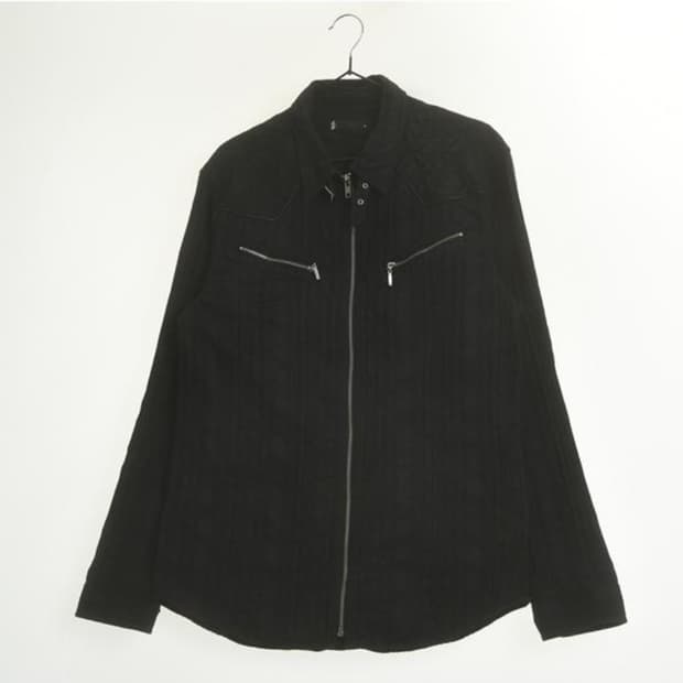 Cotton zipup shirt 