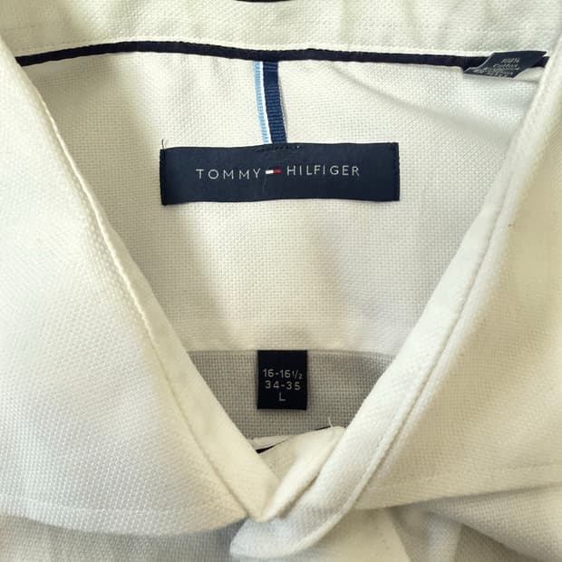 타미힐피거 화이트셔츠 레귤러핏