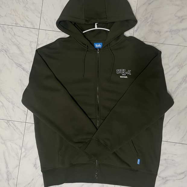 UCLA 카키 후드집업