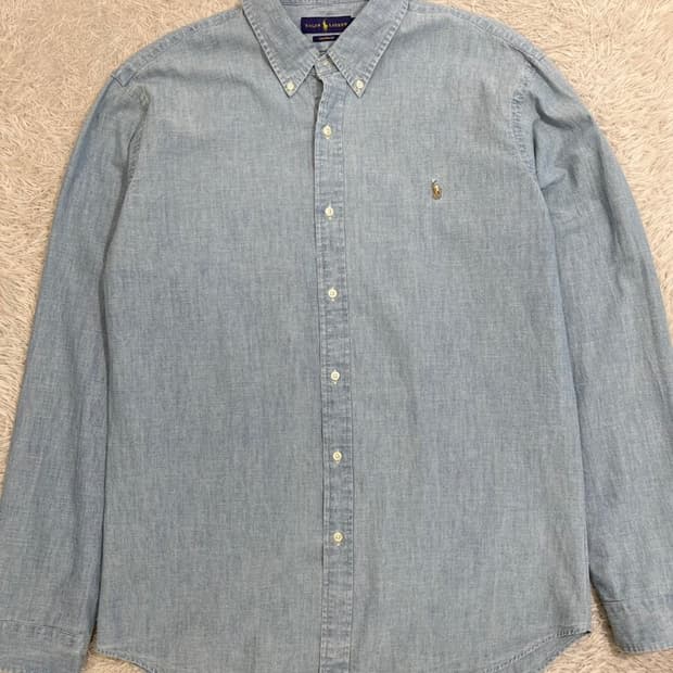 폴로 랄프 로렌 샴브레이 데님 셔츠/#3053