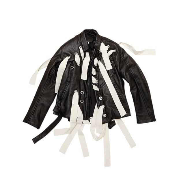 AW2016 Eylets Leather Jacket
