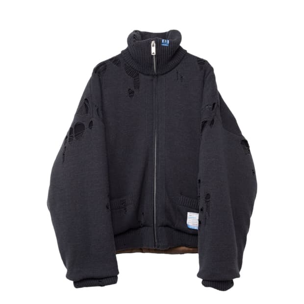 미하라야스히로 패디드 집업니트 가디건 44 구매