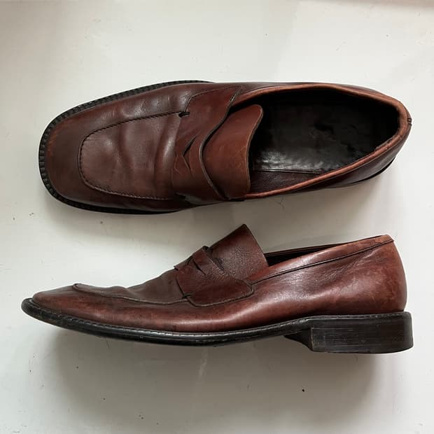 PRADA brown loafers