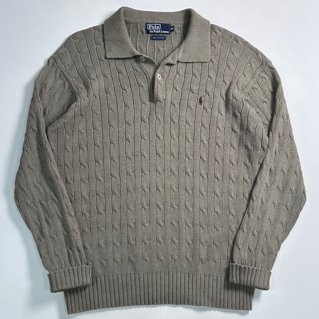 폴로 랄프로렌 케이블 카라 니트  
