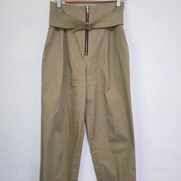 Sandro 샌드로 하이웨스트 벨트 포인트 팬츠 38