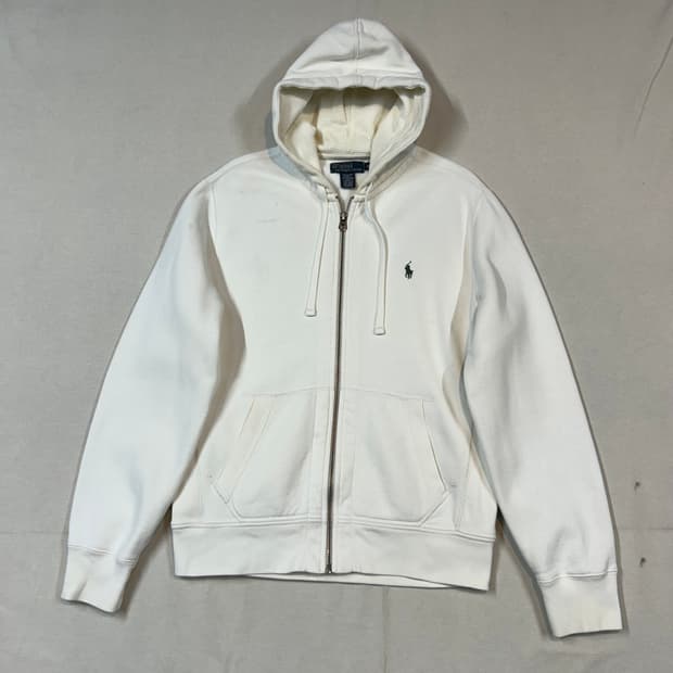 M) 폴로 랄프로렌 두산 써멀 후드집업 화이트