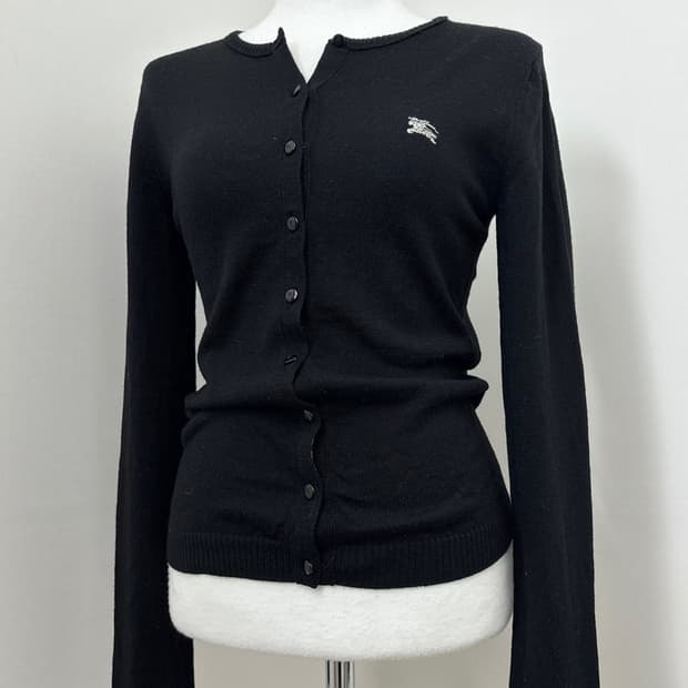 버버리 블루라벨 블랙 가디건