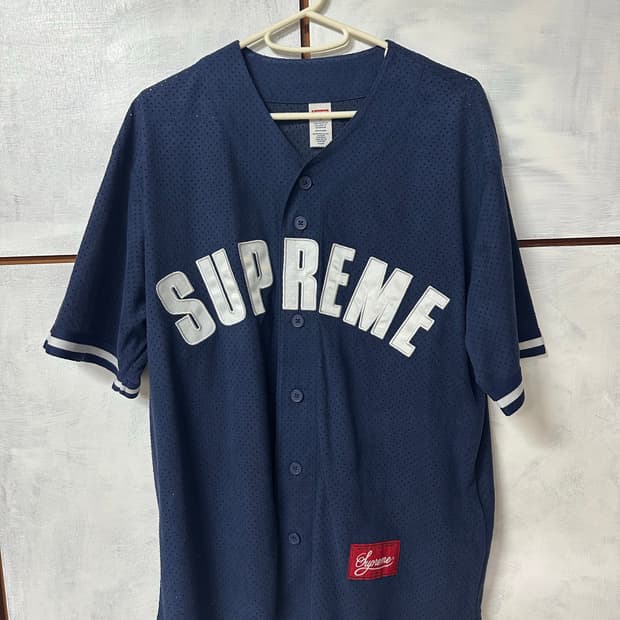 슈프림 울트라스웨이드 베이스볼 저지 네이비 S