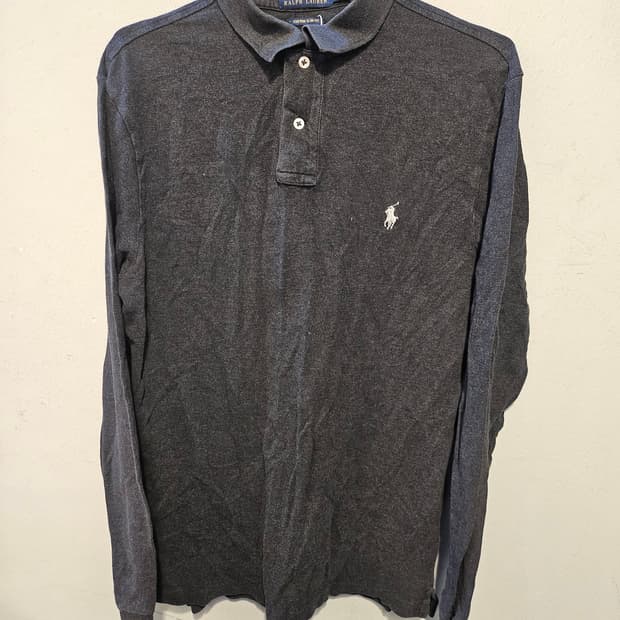 폴로 랄프로렌 (Polo Ralph Lauren)긴팔 피케 셔츠 차콜