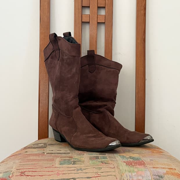 Suede Western Boots