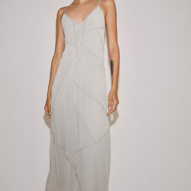 자라 ZARA COMBINED MIDI DRESS